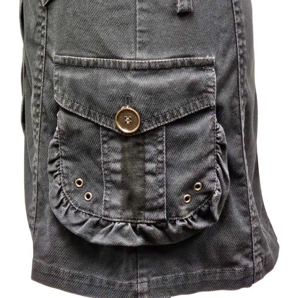 Burberry Blue Label Gray Denim-Style Wool Mini Dress Pouf Sleeve Archive Size 38 - Picture 11 of 16
